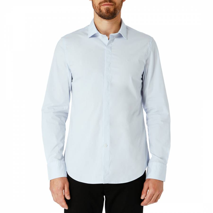 Blue Basic Cotton Shirt - BrandAlley