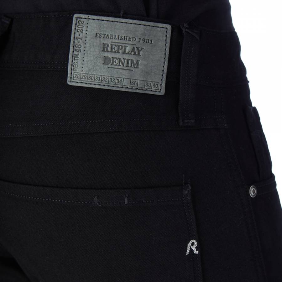 Black Anbass Slim Stretch Jeans - BrandAlley