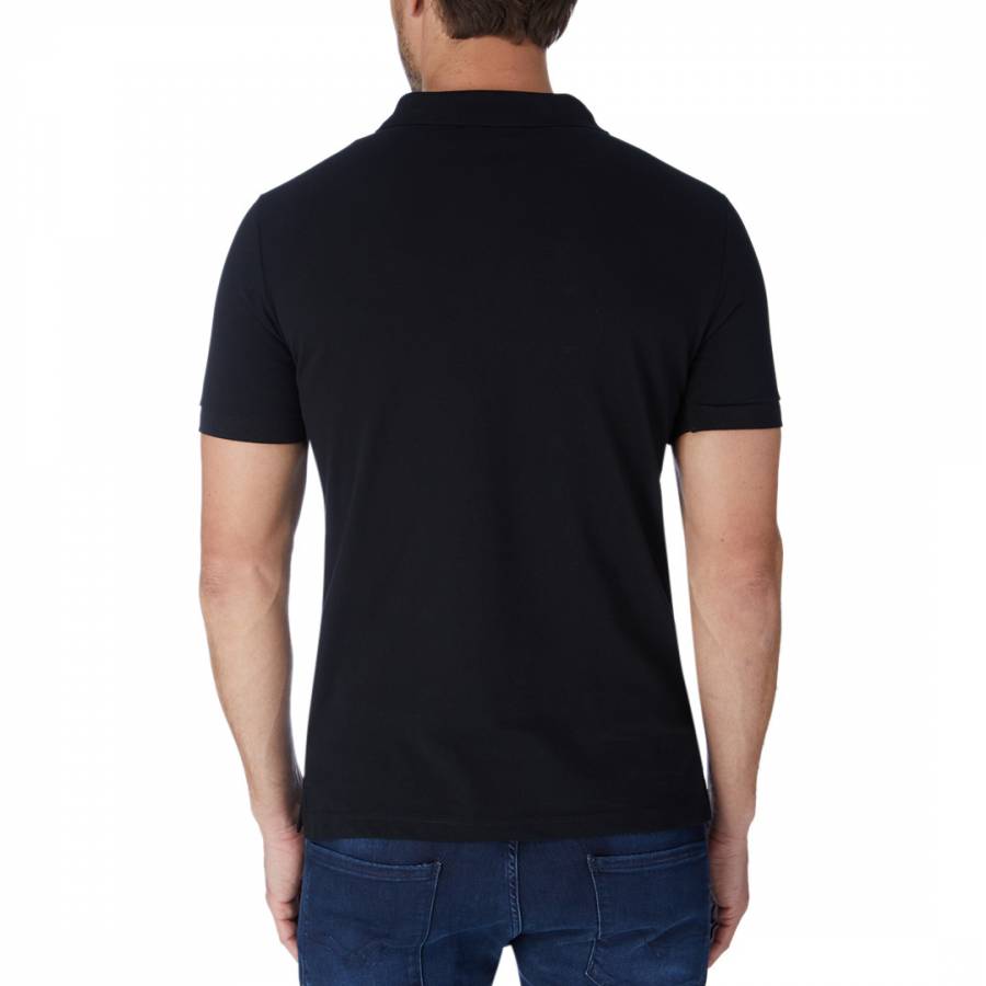 Black Basic Logo Polo Shirt - BrandAlley