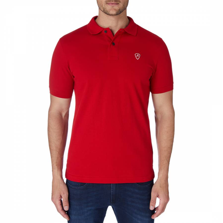Red Basic Logo Polo Shirt - BrandAlley
