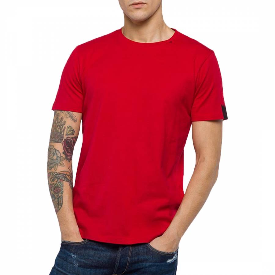 Red Cotton Crew Neck T-Shirt - BrandAlley