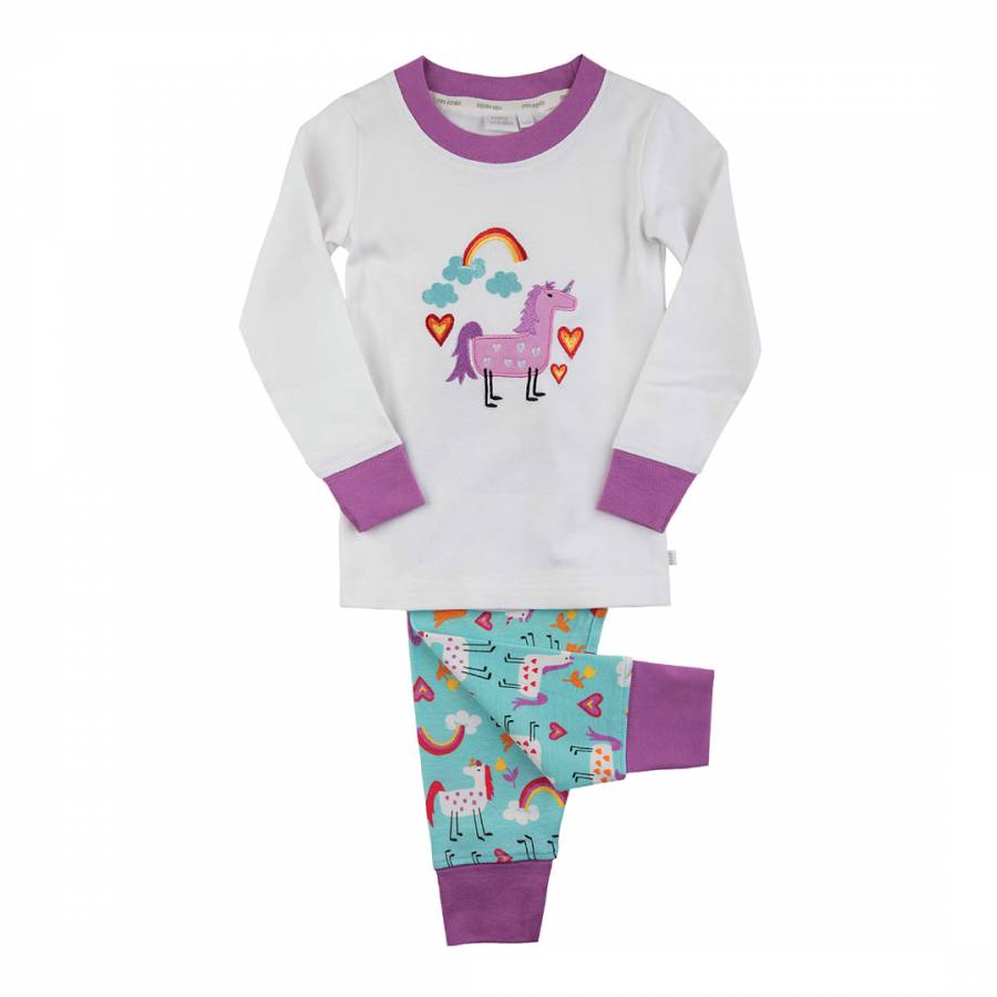 Girls Unicorn Fitted Pyjamas - BrandAlley