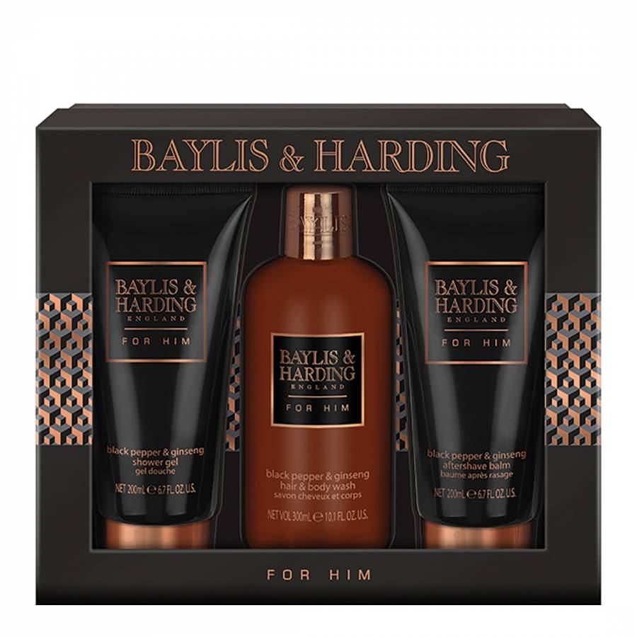 Baylis & Harding Black Pepper & Ginseng 3 Piece Set - Brandalley