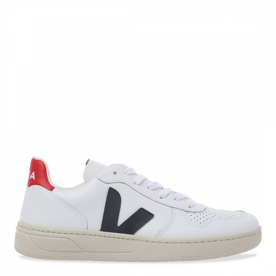 V-10 Extra White Nautico Pekin Leather Sneaker - BrandAlley