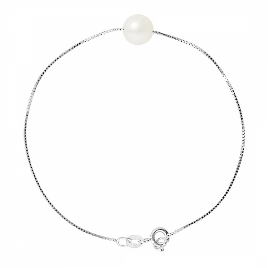 Natural White Pearl Bracelet 8-9mm - BrandAlley
