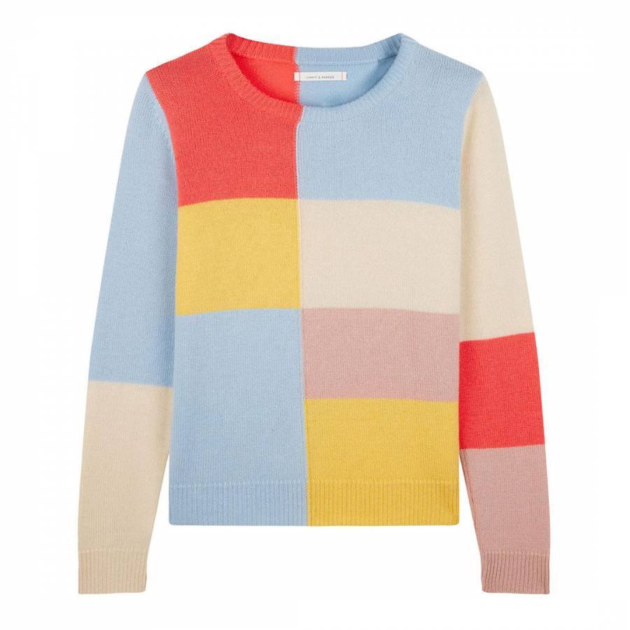 Multi Cashmere Mondrian Sweater - BrandAlley