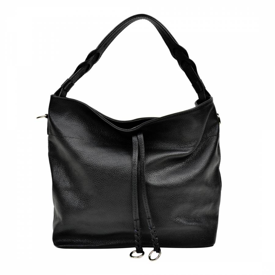 Black Leather Tote Bag - BrandAlley