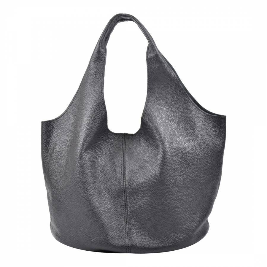 Black Leather Hobo Bag - BrandAlley