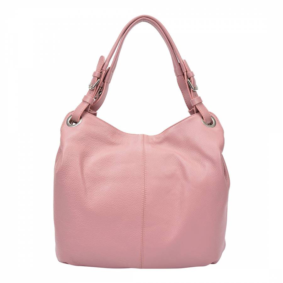 Rose Pink Leather Tote Bag - BrandAlley