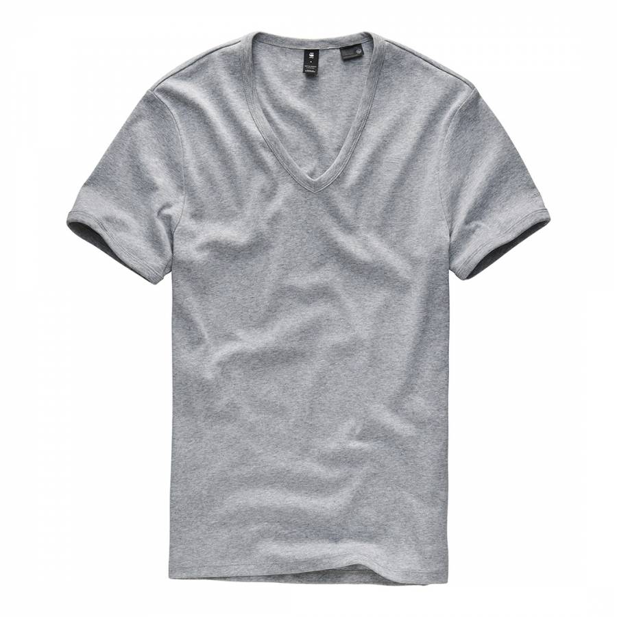Heather Grey Base Cotton T-Shirt - BrandAlley