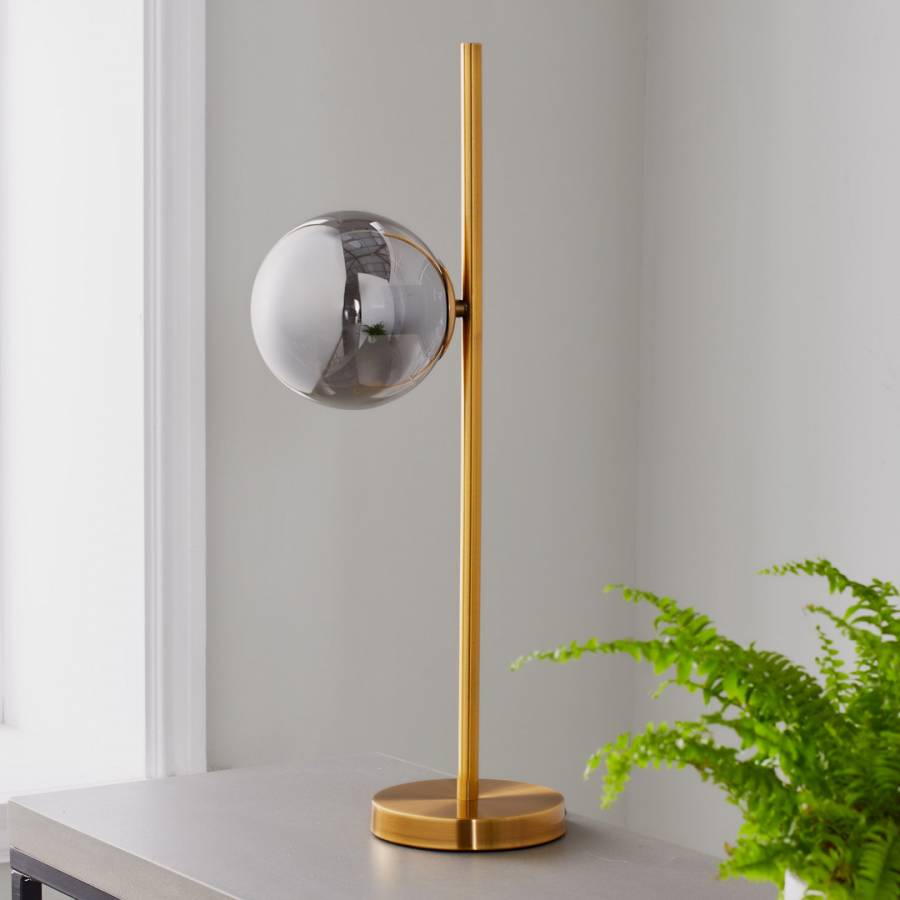 Gold Sphere Table Lamp 22x60cm - BrandAlley