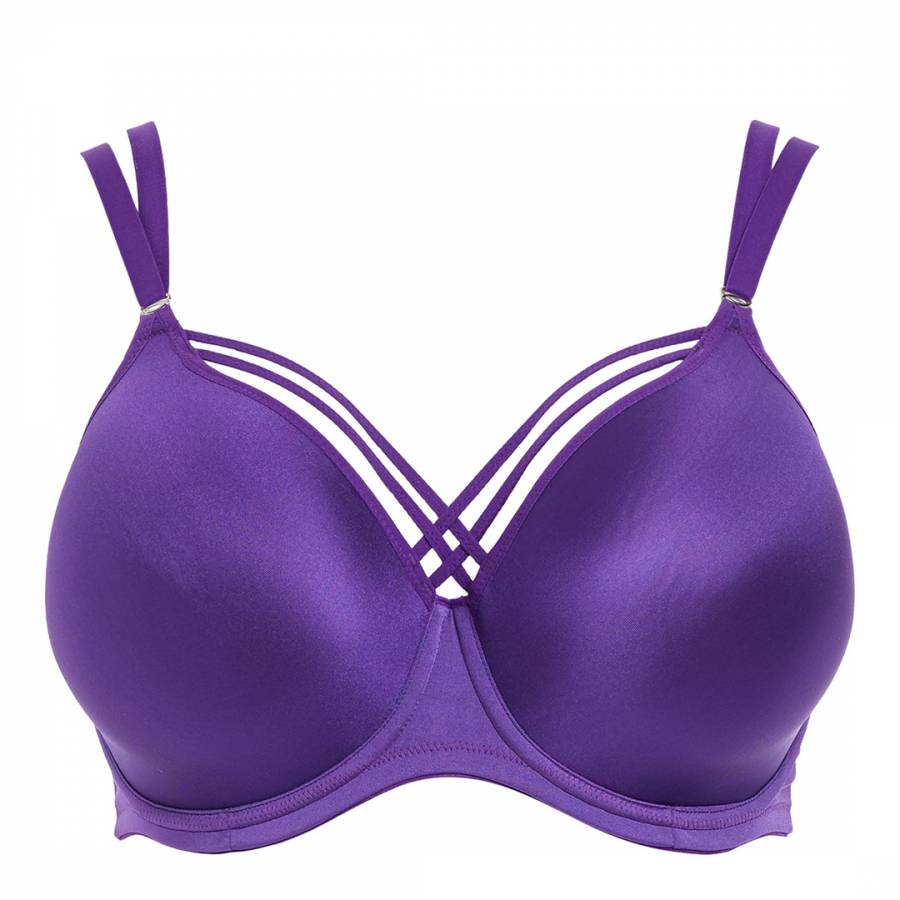 Purple Bijou Flirt Underwired Banded Moulded Bra - BrandAlley