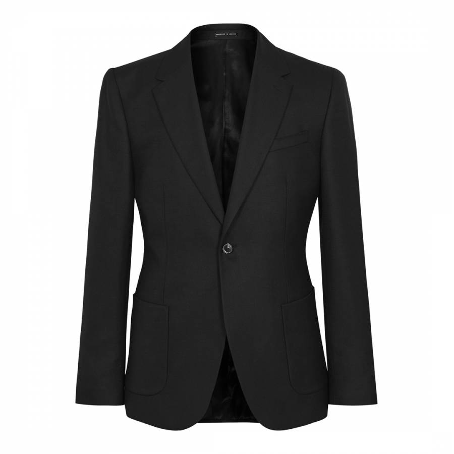 Black Rage Slim Wool Suit Jacket - BrandAlley
