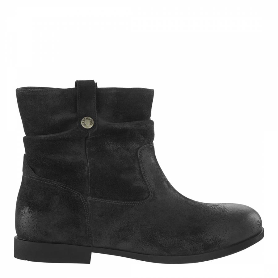 Black Suede Leather Sarnia Slouch Ankle 