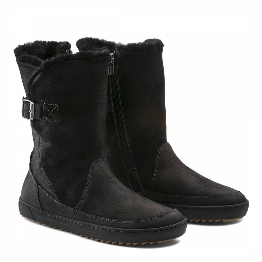Black Suede Leather Woodbury Boots - BrandAlley