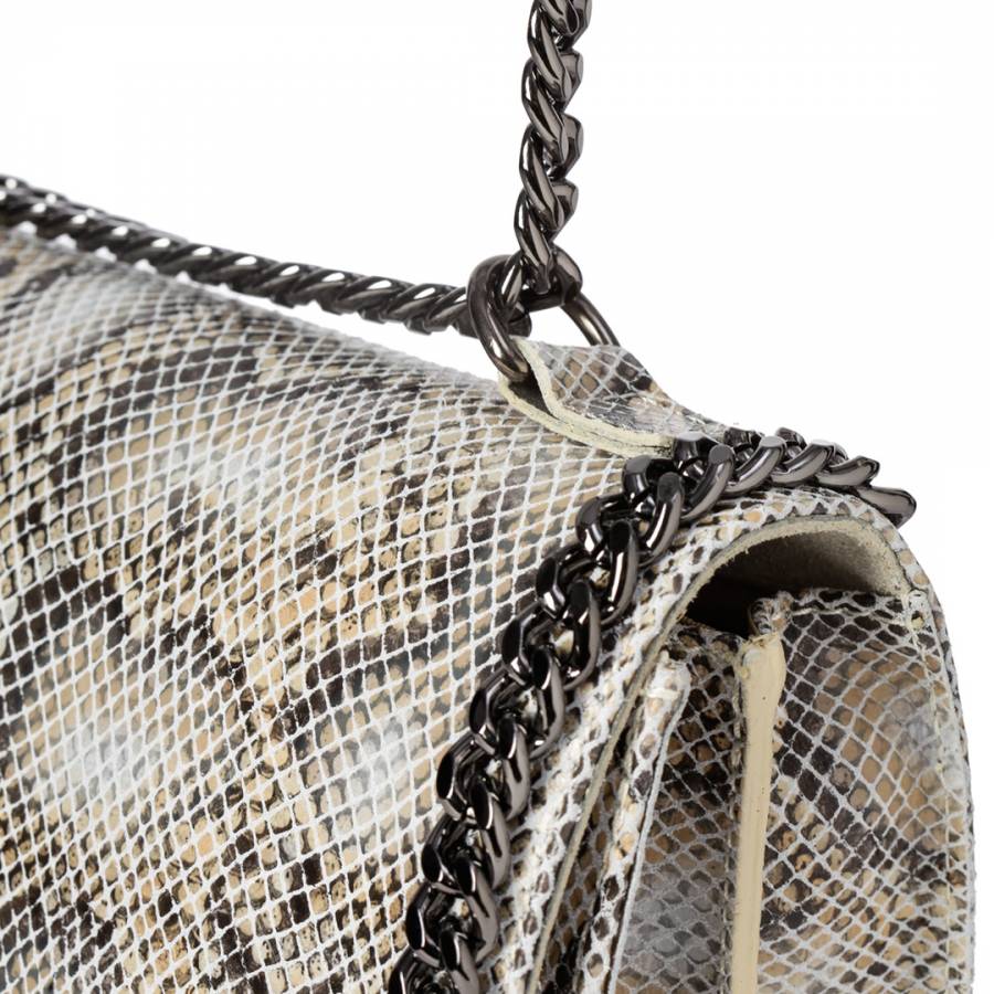 Grey Snake Print Shoulder bag - BrandAlley