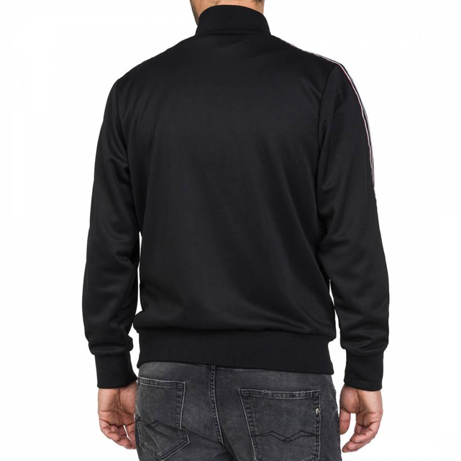 Black Zipper Logo Sweatshirt - BrandAlley