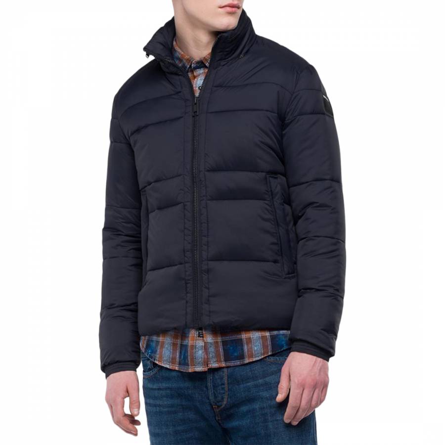 Off Black Quilted Down Jacket - BrandAlley