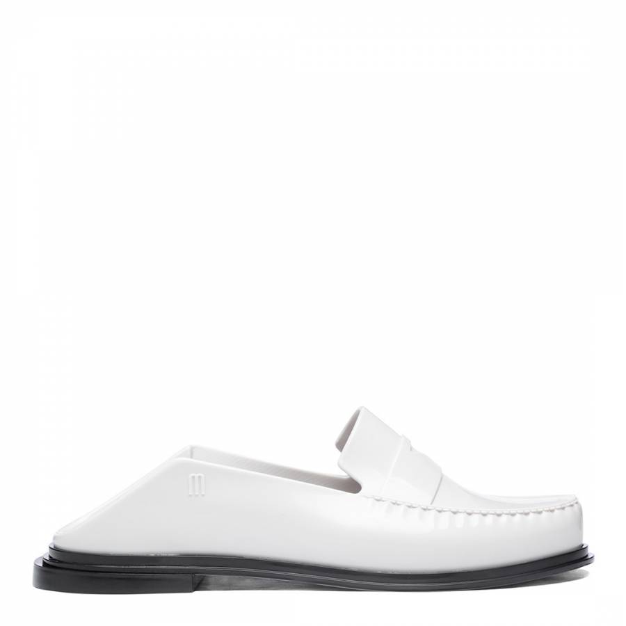 White Contrast Bend Flat Moccasins - BrandAlley