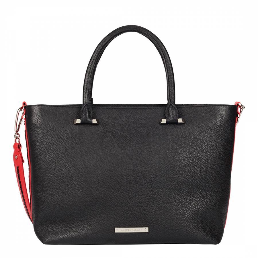 Black Campbell Leather Tote Bag - BrandAlley
