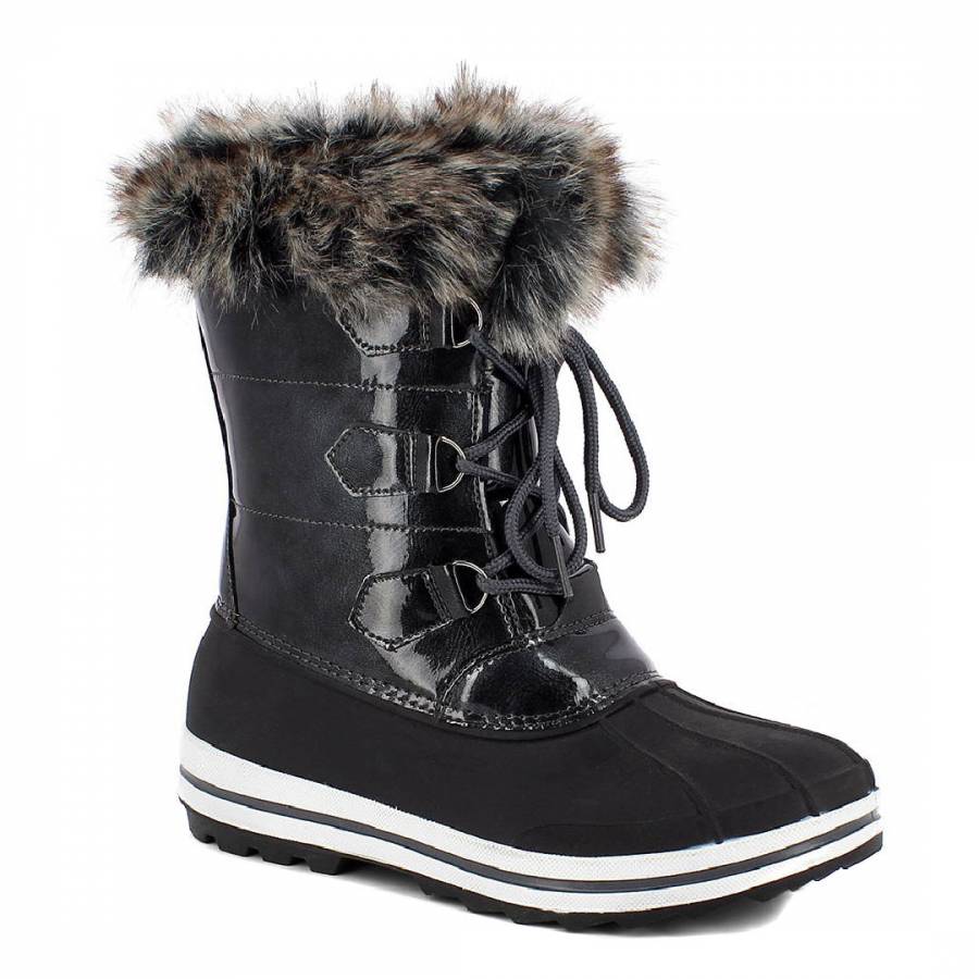 Grey Morzine Lace Up Snow Boots - BrandAlley