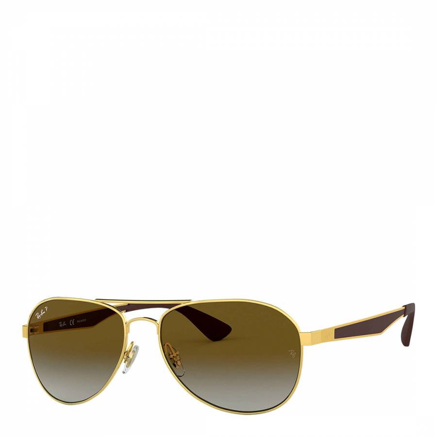 Men's Gold Sunglasses 58mm - BrandAlley