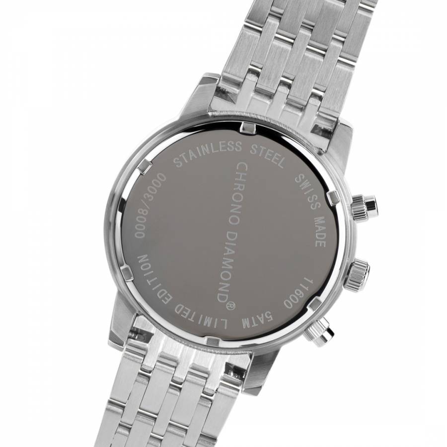 Men's Silver Chronograph Hektor Watch 44mm - BrandAlley