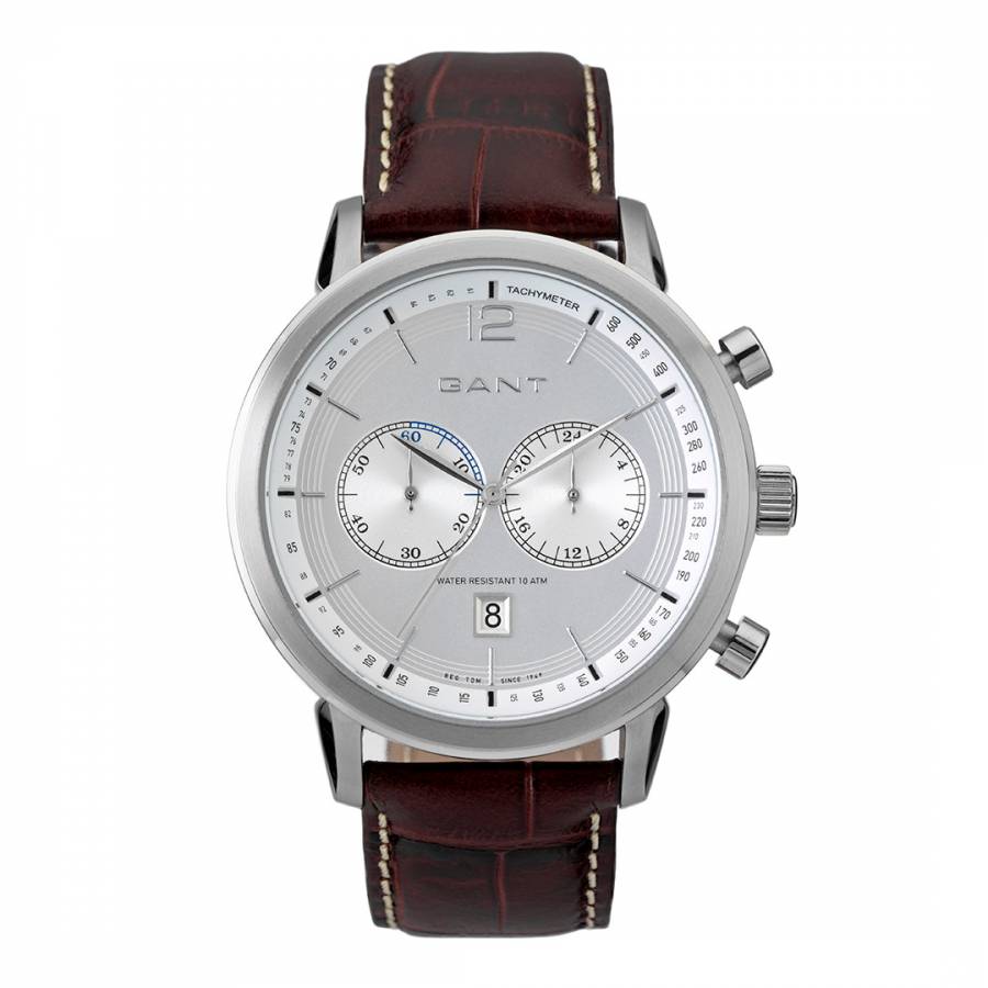 Men's Gant Brown Chronograph Leather Watch - BrandAlley