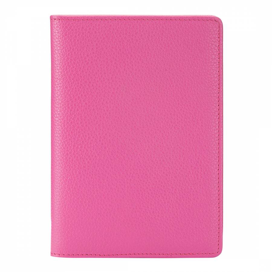Bright Pink Leather Passport Cover - BrandAlley