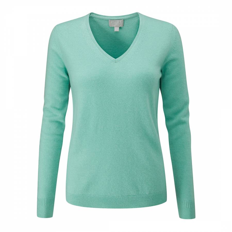 Cashmere Straight Fit V Neck Sweater - BrandAlley