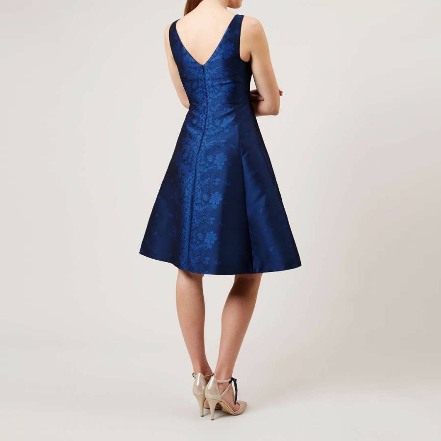 Royal Blue Patterned Dress - BrandAlley