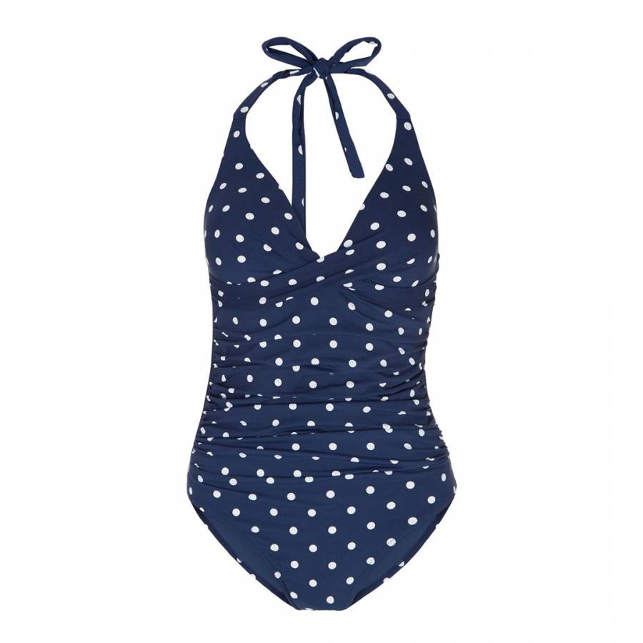 Blue/White Astrid Spot Swimsuit - BrandAlley