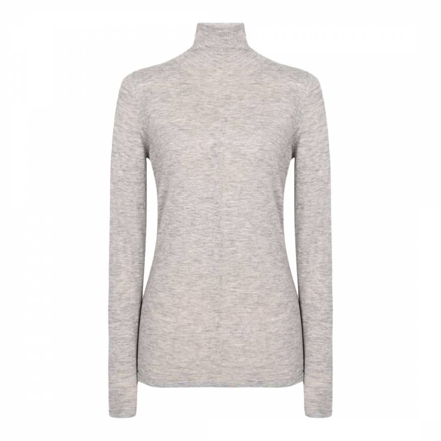 Grey Marl Amberly Wool/Cashmere Top - BrandAlley