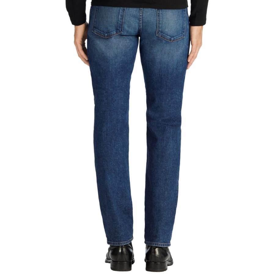 Blue Kane Straight Fit Jeans - BrandAlley