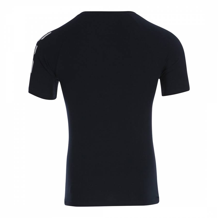 Marine Blue V Neck Knit T Shirt - BrandAlley