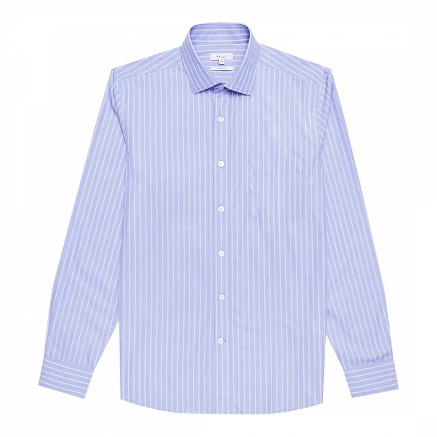 Blue Rayth Regular Cotton Shirt - BrandAlley