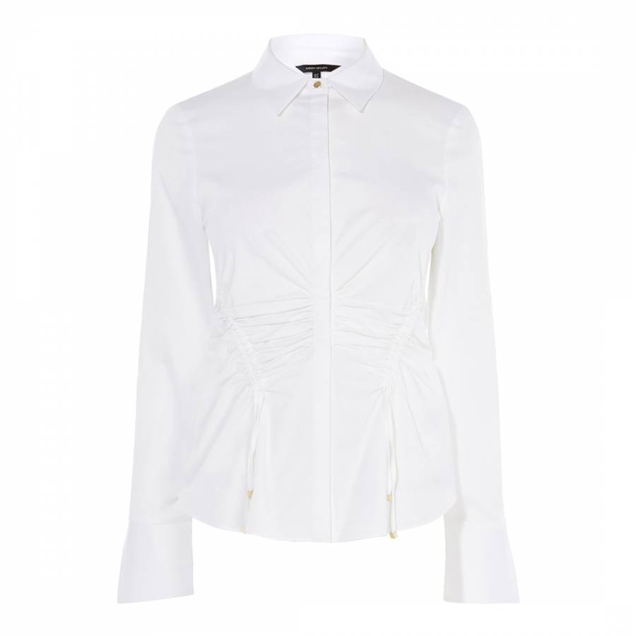 White Ruched Shirt - BrandAlley