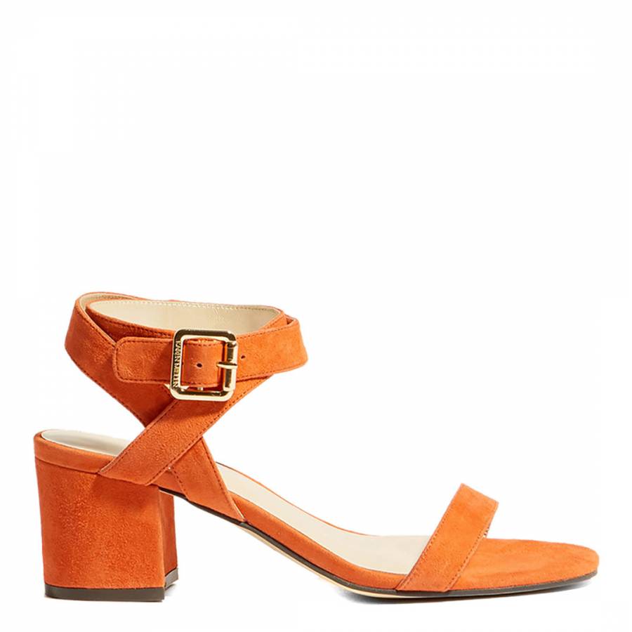 Orange Suede Strappy Sandals - BrandAlley