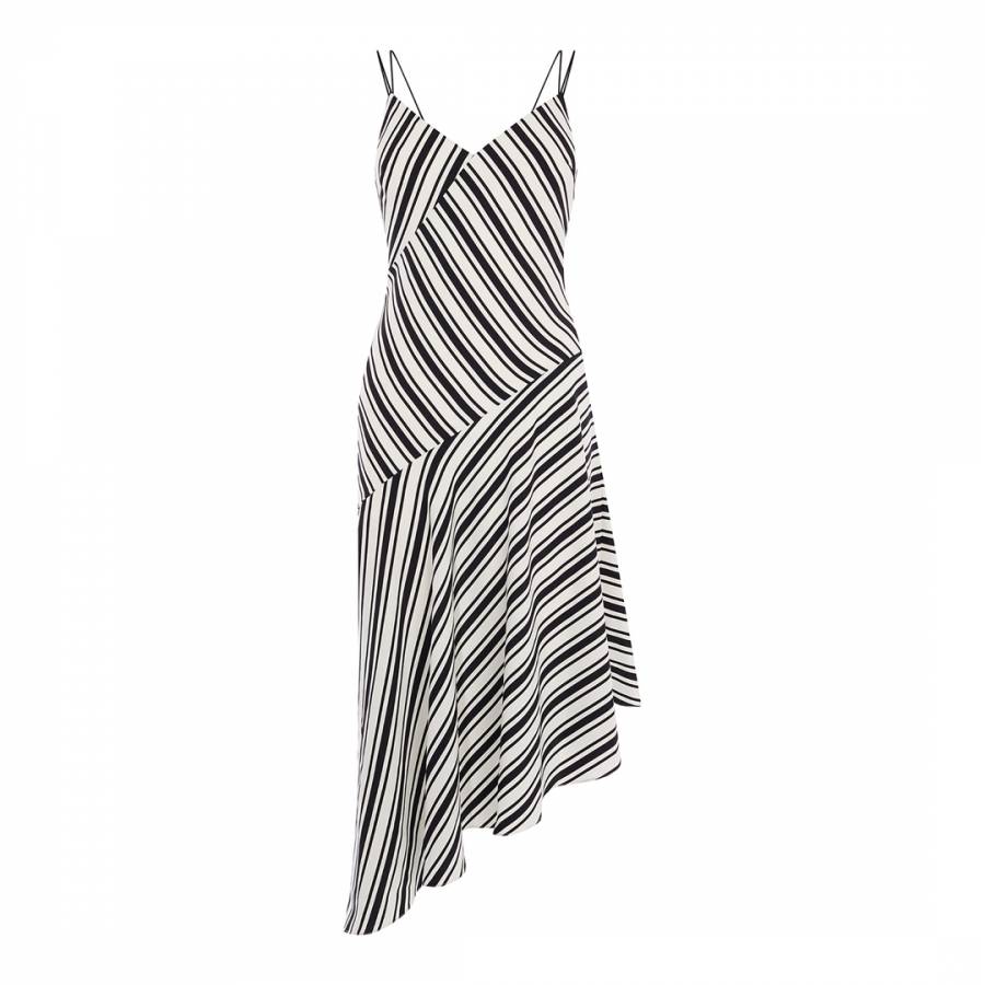 Black/White Engineer Stripe Print Dress - BrandAlley