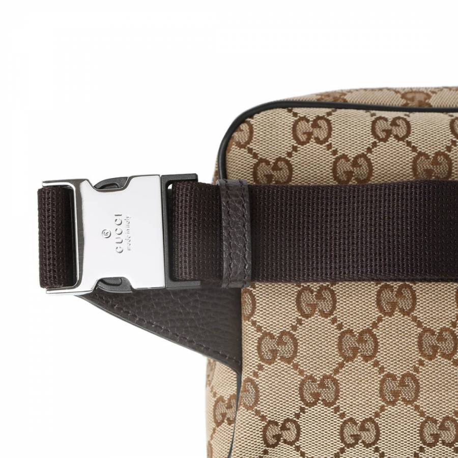 Brown / Beige GG Guccissima Canvas Belt Bag - BrandAlley