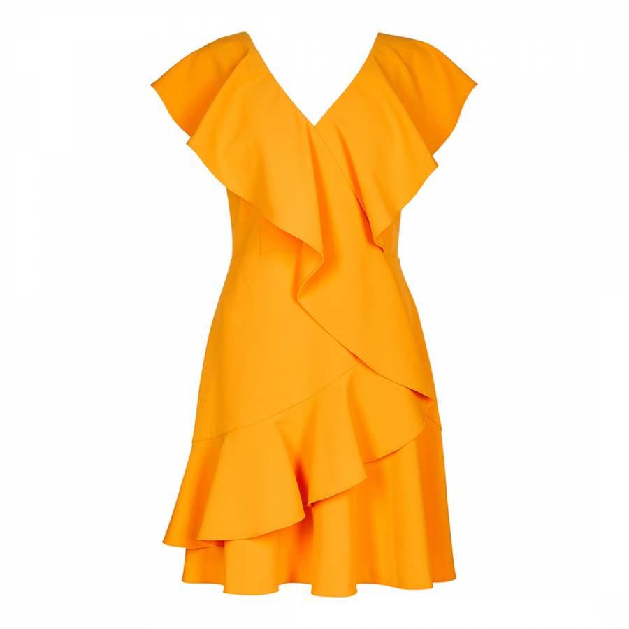 Tangerine Georgia Ruffle Pop On Dress - BrandAlley