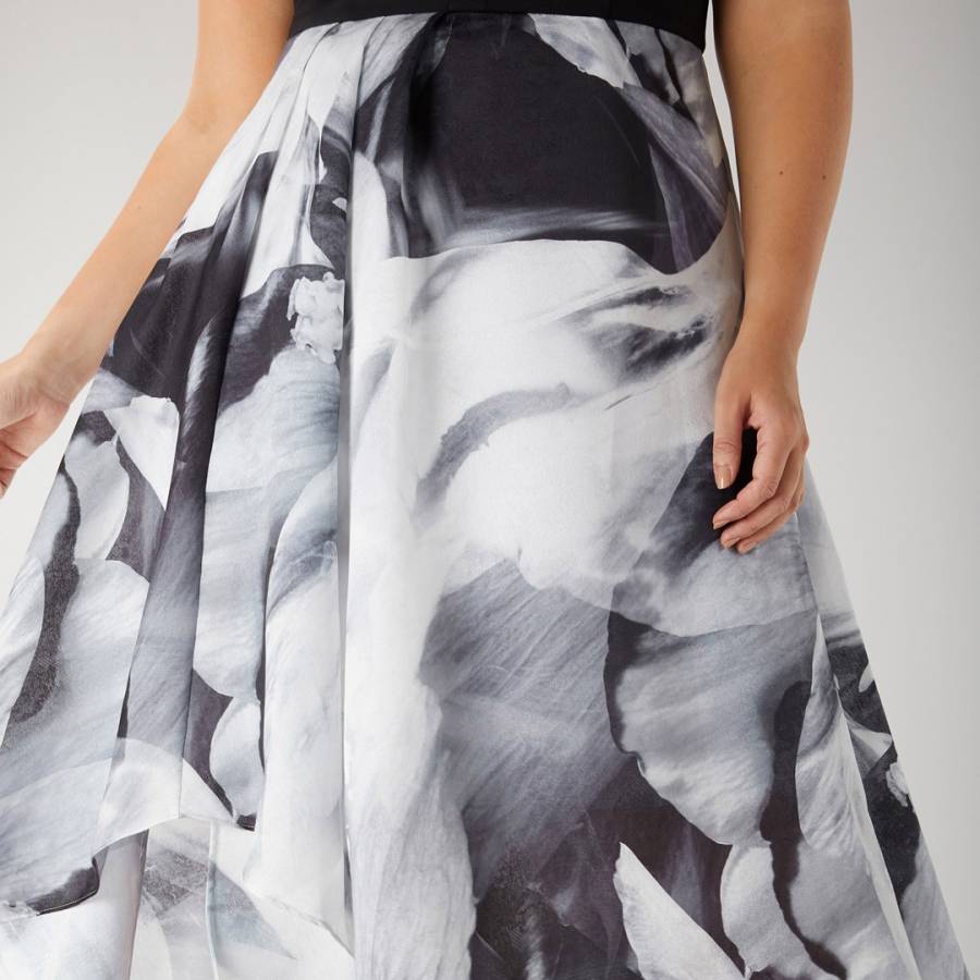 riona print jacquard dress