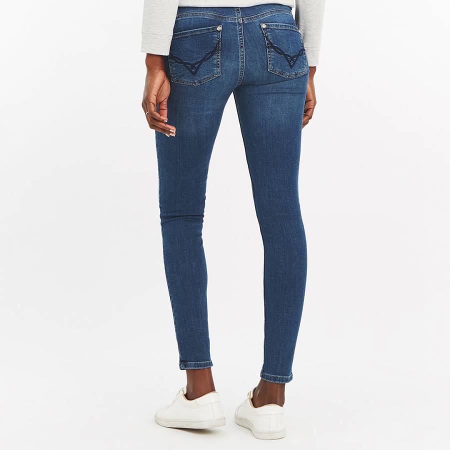 Mid Blue Cherry Premium Memphis Skinny Jeans - BrandAlley