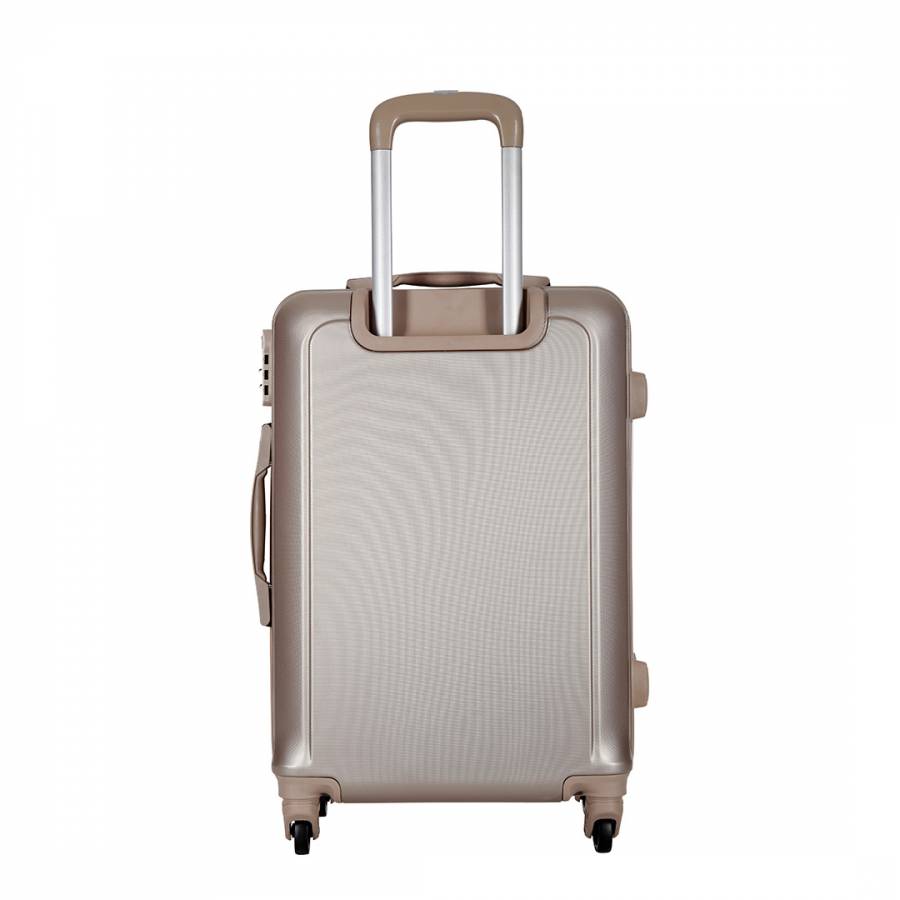 Beige Buccia 4 Wheel Suitcase 56cm - BrandAlley
