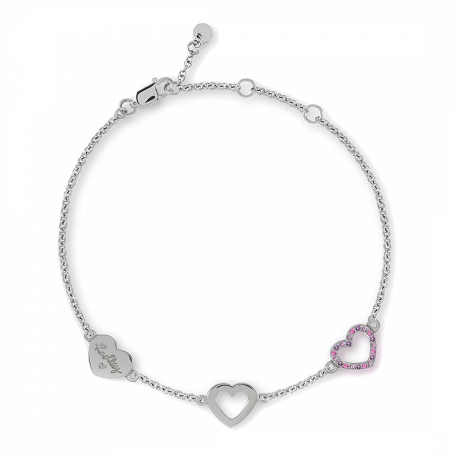 Silver Heart Charm Bracelet - BrandAlley