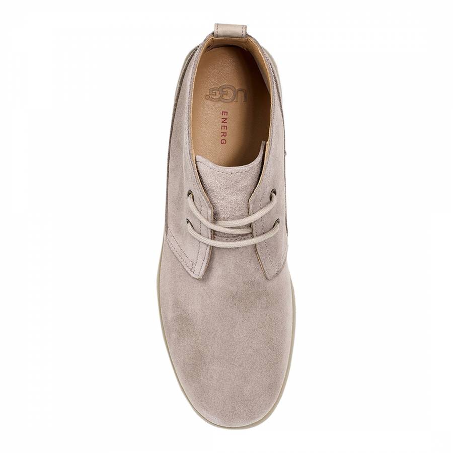 Grey Full Grain Leather Freamon Flesh Out Chukka Boots - BrandAlley
