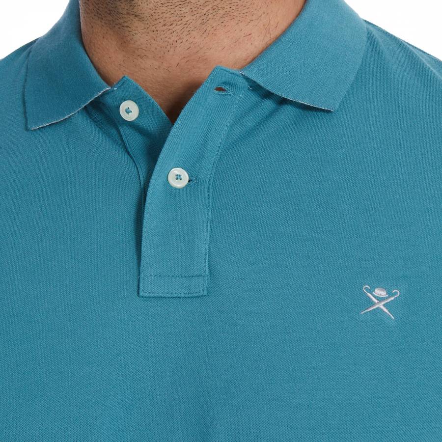 Bay Blue Classic Logo Polo Shirt - BrandAlley