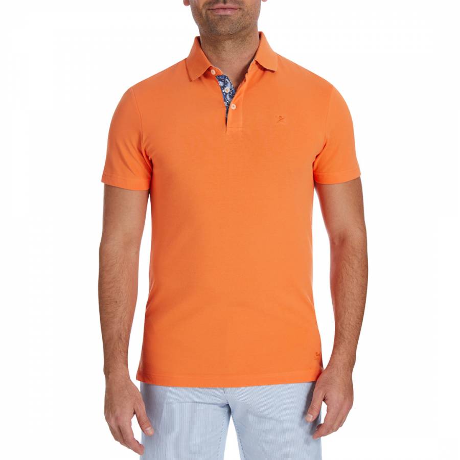 Orange Trim Collar Polo Top - BrandAlley