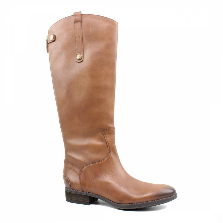 Brown Leather Penny Riding Boots - BrandAlley