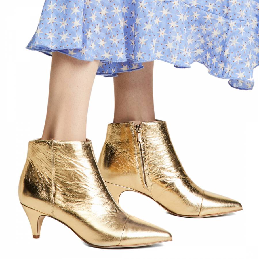 gold ankle boots uk